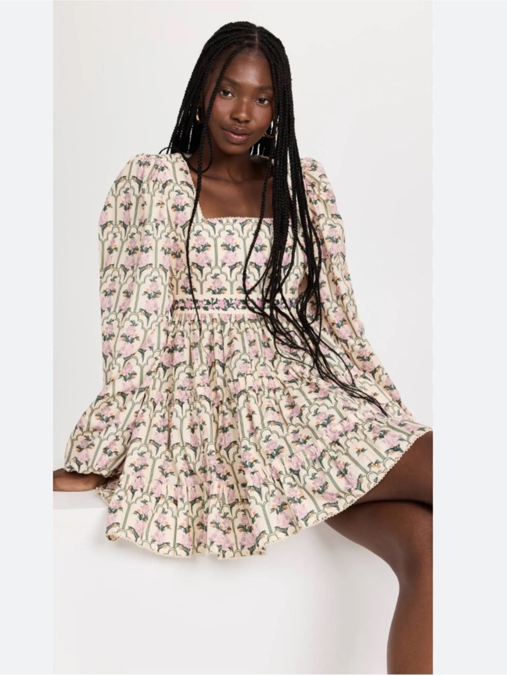 Agua by Agua Bendita Pink Floral Mini Dress